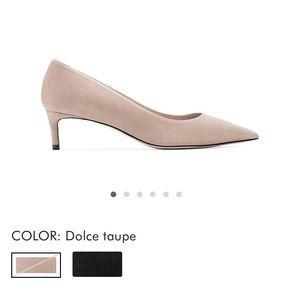 Stuart Weitzman Shoes Leigh 45 Kitten Heel Dolce Suede (Blush) 7.5 NWT